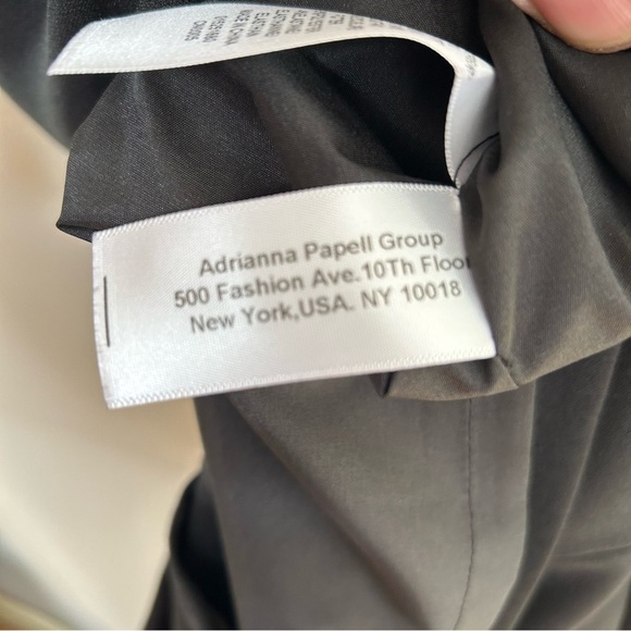 New Adrianna Papell Knotted Shoulder with Draped Waist Sheath Dress Black Sz 14 - Picture 9 of 10